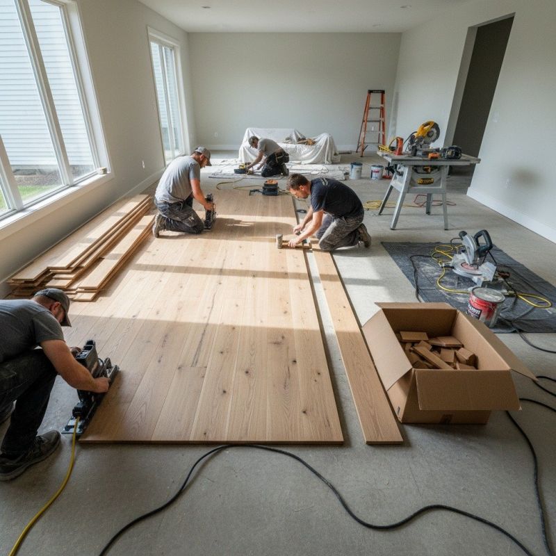 Tiger Wood Floor Installation